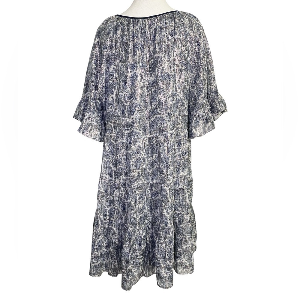 Kobi Halperin Adonia Metallic Print Silk-Blend Midi Dress - Picture 2 of 14